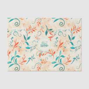 Muster für das blaue und das rote Paisley-Leaf (2) Seidenpapier