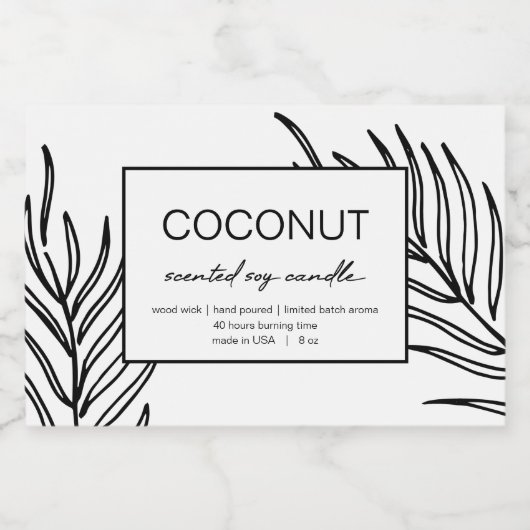 Muster für das Design von Blätter für das Candle-P Lebensmitteletikett (Einzelnes Label)