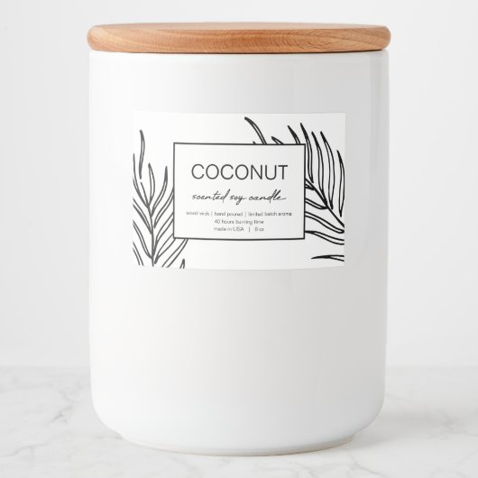 Muster für das Design von Blätter für das Candle-P Lebensmitteletikett (Vorderseite)