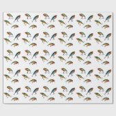 Muster für das Fischfangverhalten Geschenkpapier (Flach)