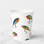 Muster für das Fischfangverhalten Pappbecher (Vorderseite)