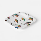 Muster für das Fischfangverhalten Pappteller (Gewinkelt)