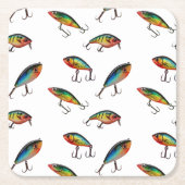 Muster für das Fischfangverhalten Rechteckiger Pappuntersetzer (Vorderseite)