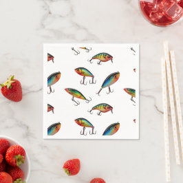 Muster für das Fischfangverhalten Serviette