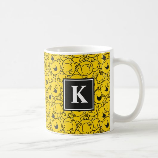 Muster für das gelbe Lächeln | Monogramm Kaffeetasse (Rechts)
