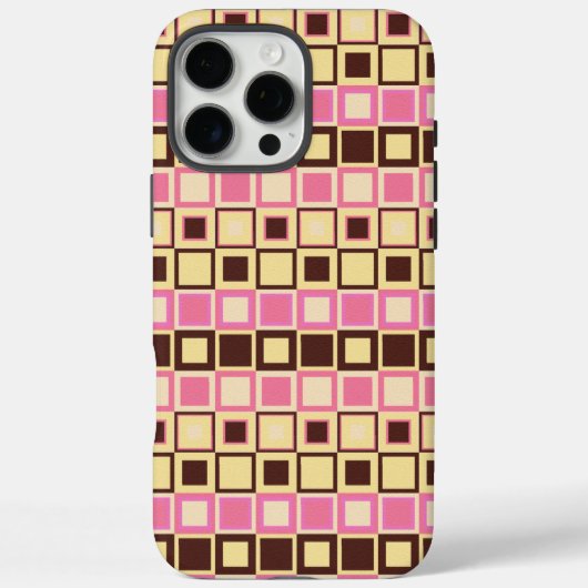 Muster für das geometrische und braune Quadrat im  Case-Mate iPhone Hülle (Rückseite)