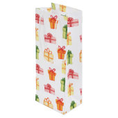 Muster für das Geschenkstück mit heller Hand Geschenktüte Für Weinflaschen (Rückseite Schrägansicht)