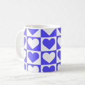 Muster für das Herz der Tafel - Blau und Weiß Kaffeetasse (Vorderseite Links)