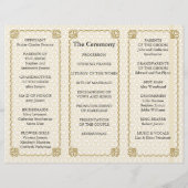 Muster für das Hochzeitsprogrammordner Gold White (Rückseite)