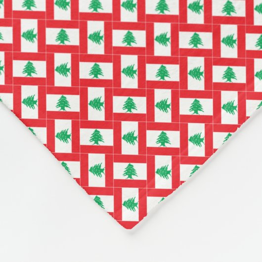 Muster für das libanesische Flaggenmuster Fleecedecke (Ecke)