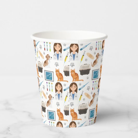 Muster für das medikamentöse Vet-Vet-Vet Pappbecher (Rechts)