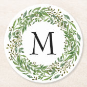 Muster für das Muster der Blätter für die klassisc Runder Pappuntersetzer (Vorderseite)