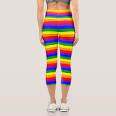 Muster für das Muster der Flag LGBTQIA+-Regenbogen Capri Leggings (Rückseite)