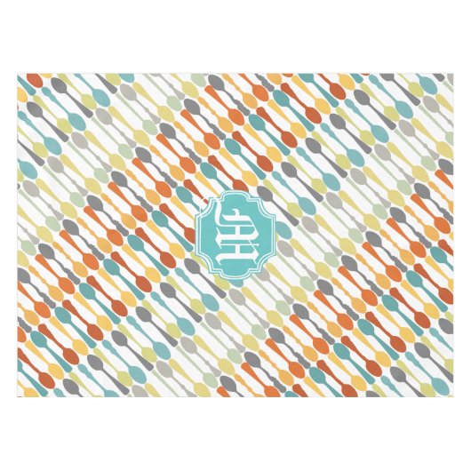 Muster für das Muster der Retro-Farben für Monogra Tischdecke (Vorderseite (Horizontal))