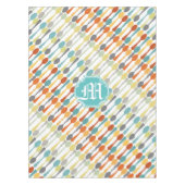 Muster für das Muster der Retro-Farben für Monogra Tischdecke (Vorderseite)