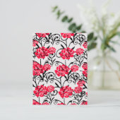 Muster für das Muster der roten Blume Postkarte (Stehend Vorderseite)