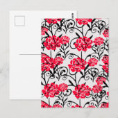 Muster für das Muster der roten Blume Postkarte (Vorne/Hinten)