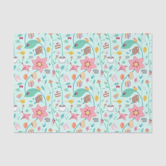 Muster für das Muster der Whimsical Mother's Day C Seidenpapier (Vorderseite)