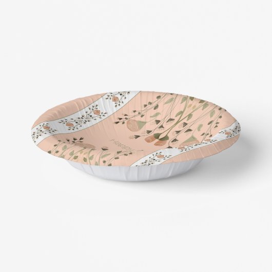 Muster für das Muster des Blumenmusters Pappteller (Gewinkelt)