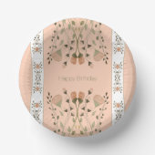 Muster für das Muster des Blumenmusters Pappteller (Vorderseite)