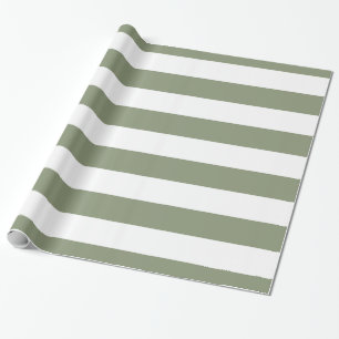 Muster für das Muster "Sage Green", "White XL Stri Geschenkpapier