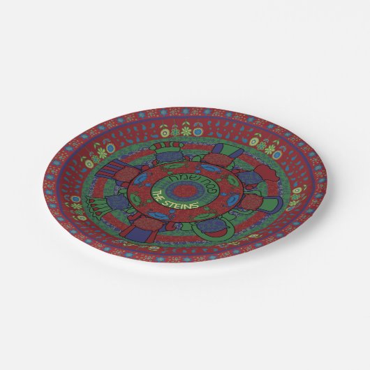 Muster für das PASSOVER-Papierplatte "The Seder Ta Pappteller (Schrägansicht)