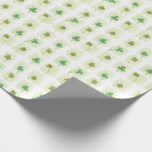 Muster für das Patchwork für Kleeblätter und Klebe Geschenkpapier (Ecke)