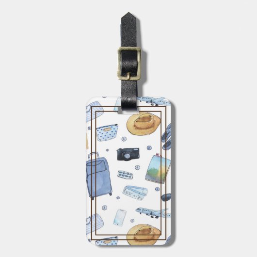 Muster für das Reisedesign - Akryllische Gepäckmar Gepäckanhänger (Vorderseite vertikal)