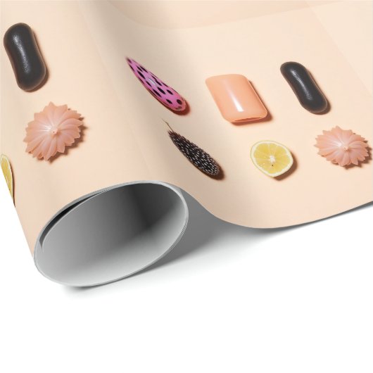Muster für das Sortiment Retro Candy Geschenkpapier (Rolleneckpunkt)