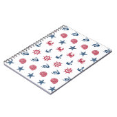 Muster für das Symbol Rot-Weiß-Blau-Meer Notizblock (Linke Seite)