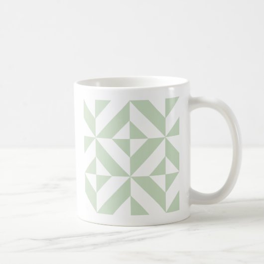 Muster für Deko-Kubikmuster in der Größe grün geom Kaffeetasse (Rechts)
