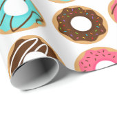 Muster für dekorierte Donuts Geschenkpapier (Rolleneckpunkt)
