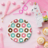 Muster für dekorierte Donuts Pappteller (Party)
