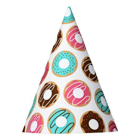 Muster für dekorierte Donuts Partyhütchen (Vorderseite)