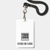 Muster für den Code für das Logo des Fotos Schwarz Ausweis (Rückseite mit Schlüsselband)