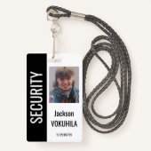 Muster für den Code für das Logo des Fotos Schwarz Ausweis (Vorderseite mit Schlüsselband)