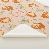 Muster für den Floral-Spitz des benutzerdefinierte Sherpadecke (3/4)