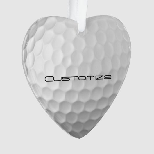 Muster für den Golf-Ball mit Personalisiertem Text Ornament (Vorderseite)