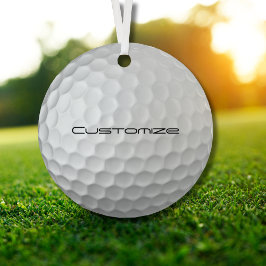 Muster für den Golf-Ball mit Personalisiertem Text Ornament Aus Metall