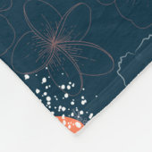 Muster für den Hibiskus Monogram Corse Blush Fleecedecke (Ecke)
