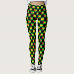 Muster für den kontrollierten São Tomé und Príncip Leggings