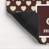 Muster für den Monogramm-Namen Rot und hellgrüne H Mousepad (Ecke)