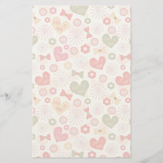 Muster für den Tag der Mutter Briefpapier (Vorderseite)