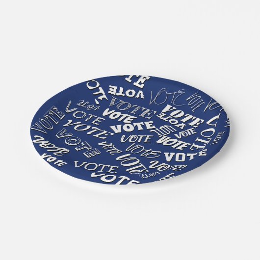 Muster für die Abstimmung Schriftart Pappteller (Schrägansicht)