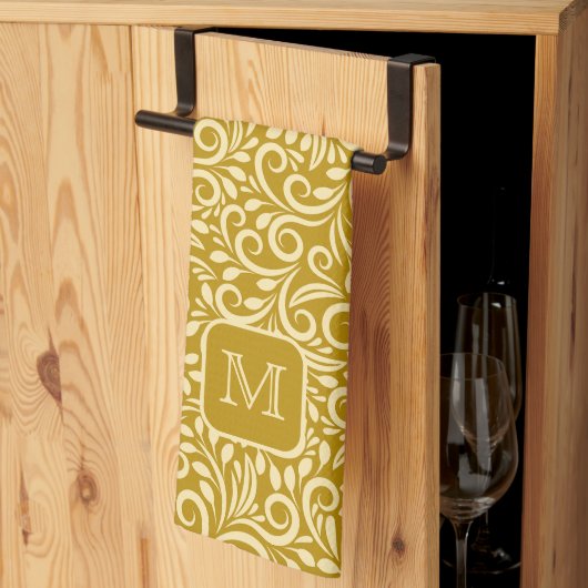 Muster für die benutzerdefinierte Monogramm-Flurle Geschirrtuch (Drittel gefaltet)