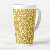 Muster für die benutzerdefinierte Monogramm-Flurle Milchtasse (Rechte Ecke)