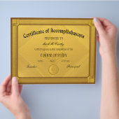 Muster für die Bescheinigung der Erfüllung Flyer (Hand)