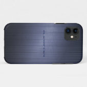Muster für die blaue Metallic-Darstellung Case-Mate iPhone Hülle (Rückseite (Horizontal))