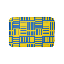 Muster für die blaue und gelbe Farblinie Badematte