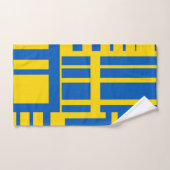 Muster für die blaue und gelbe Farblinie Badhandtuch Set (Handtuch)